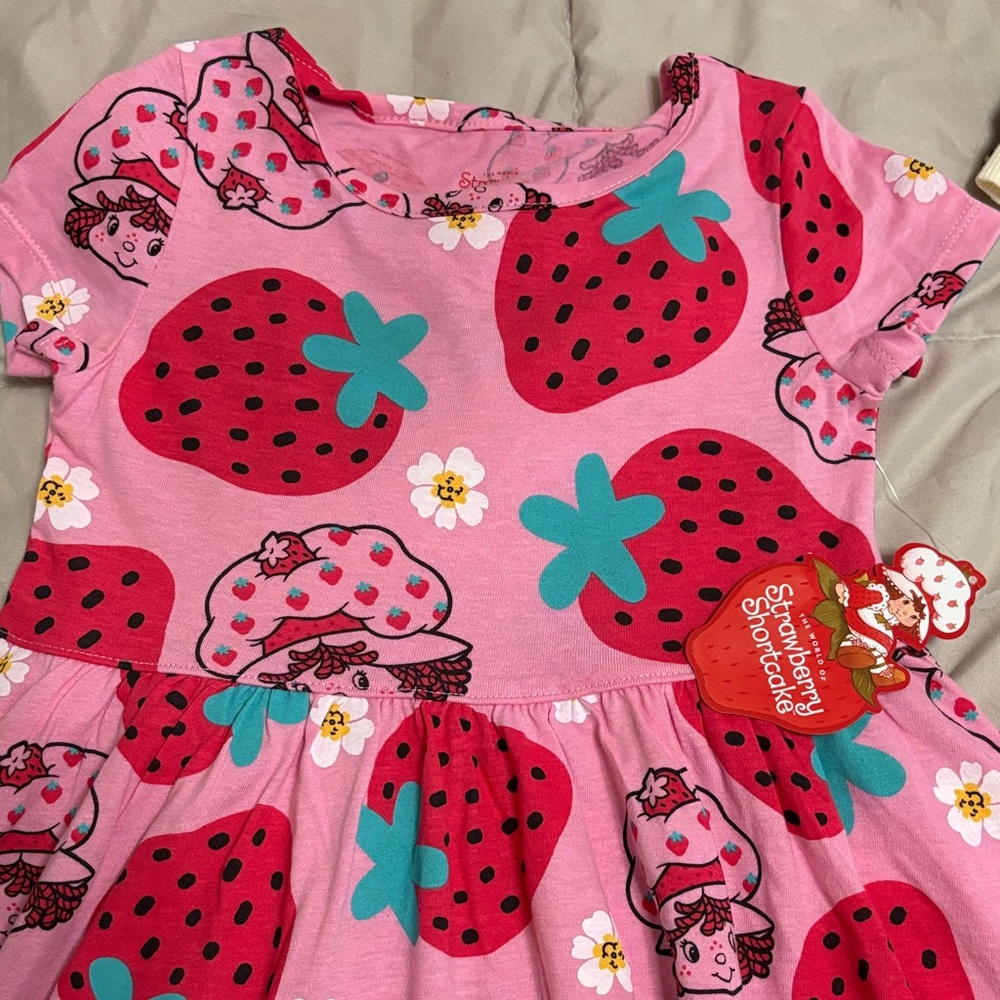 Strawberry Shortcake Pink Kids Casual Dress